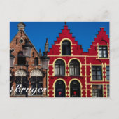 Mooi Vierkant Markt van het Briefkaart van Brugge (Voorkant)