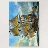 mooi vieruitgerust schip legpuzzel (Verticaal)