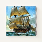 mooi vieruitgerust schip notitieboek (Achterkant)