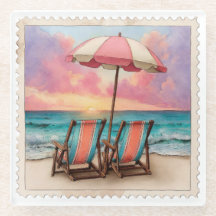 MOOI VINTAGE VERWEERDE ZOMER STRANDSCÈNE