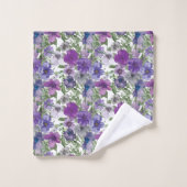Mooi Violet bloemenpatroon Bad Handdoek (Wasdoekje)