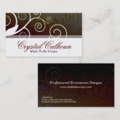 Mooi Visitekaartje met bruine munt (Voorkant / Achterkant)