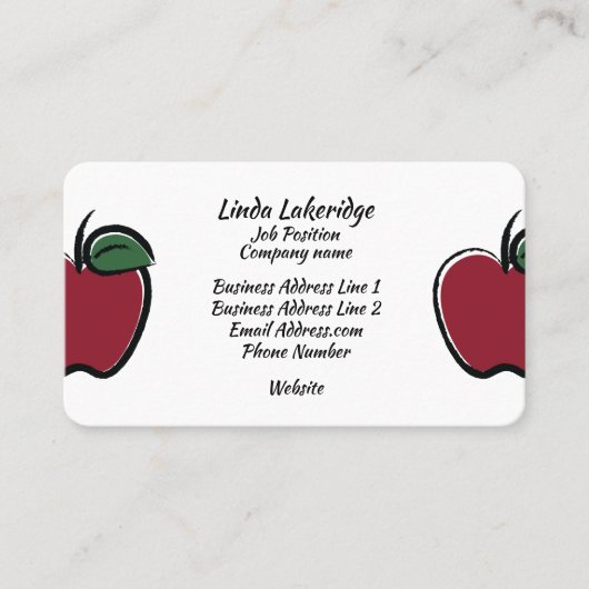 Mooi Visitekaartje van Red Apple (Voorkant)
