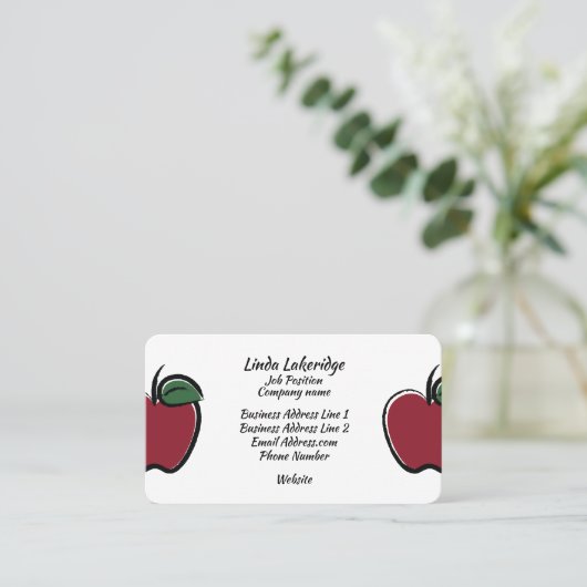 Mooi Visitekaartje van Red Apple (Staand voorkant)