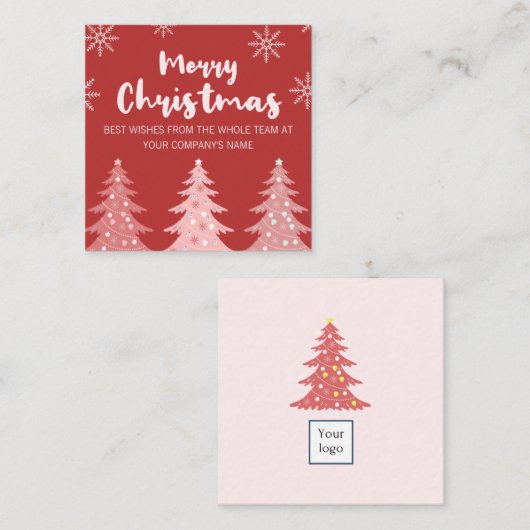 mooi visitekaartje voor rode feestdagen (Voorkant / Achterkant)