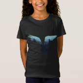 Mooi vliegend Eagle Night Sky Forest Bird Silho T-shirt (Voorkant)
