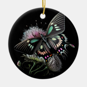 mooi-vlinder-bloem keramisch ornament