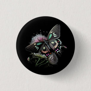 mooi-vlinder-bloem ronde button 3,2 cm