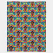 Mooi vlinder meisje fleece deken (Voorkant)