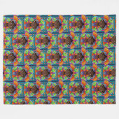 Mooi vlinder meisje fleece deken (Voorkant (Horizontaal))