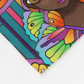 Mooi vlinder meisje fleece deken (Hoek)