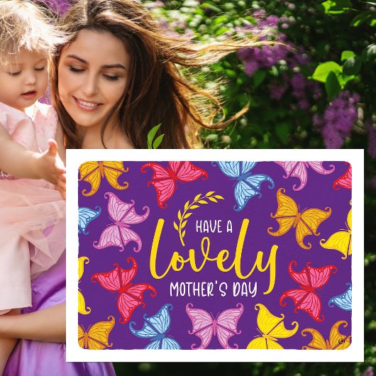 Mooi Vlinder Moederdag Kaart