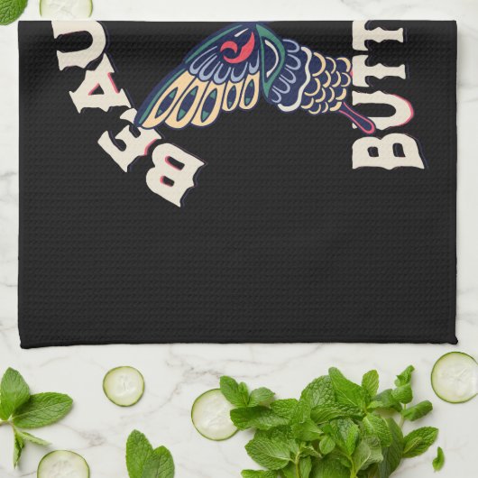 mooi-vlinder-retro-vector-art-illustratie- theedoek (Gevouwen)