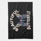 mooi-vlinder-retro-vector-art-illustratie- theedoek (Verticaal)