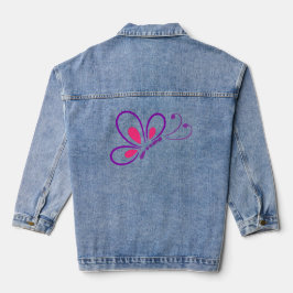 Mooi Vlinder roze design Denim Jacket