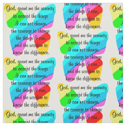 MOOI VLINDER SERENITEIT GEBED ONTWERP STOF (Swatch)