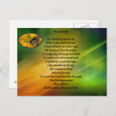 Mooi vlindergedicht. briefkaart (Voorkant / Achterkant)