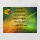 Mooi vlindergedicht. briefkaart (Voorkant)