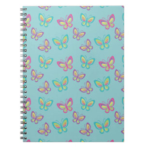 Mooi Vlinderpatroon Blauw Notitieboek