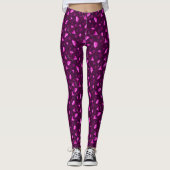 Mooi Vlinderpatroon roze Leggings (Voorkant)