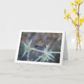 Mooi Vlinderportret Kaart (Gele Bloem)