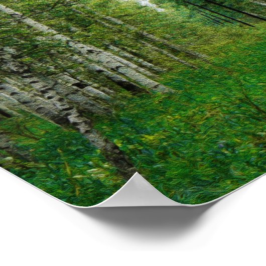 Mooi vogelbos poster (Hoek)