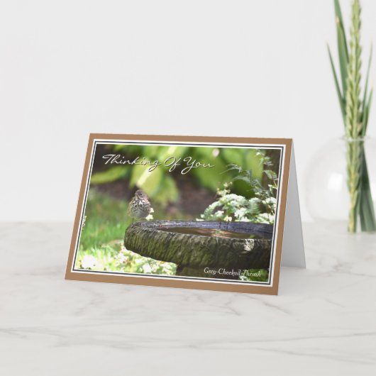 Mooi vogeldenken van jou Wenskaart Feestdagen Kaart (Voorkant)