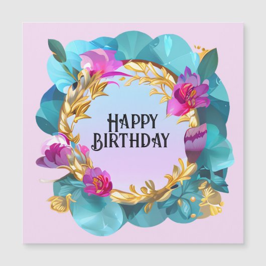 Mooi vogelfeest Floral Wreath (Voorkant)