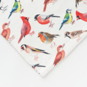 Mooi vogelpatroon. Heldere aquarel vogels Fleece Deken (Hoek)