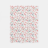 Mooi vogelpatroon. Heldere aquarel vogels Fleece Deken (Voorkant)