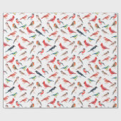 Mooi vogelpatroon inpakpapier. cadeaupapier (Vlak)