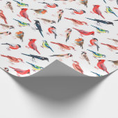 Mooi vogelpatroon inpakpapier. cadeaupapier (Hoek)