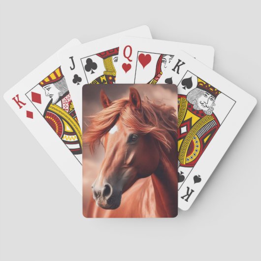 Mooi volbloed paard pokerkaarten (Achterkant)