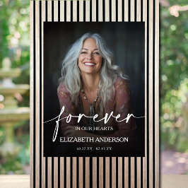 Mooi voor altijd in onze harten foto-herdenking poster