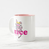 Mooi, vooral tweekleurige koffiemok (Voorkant links)