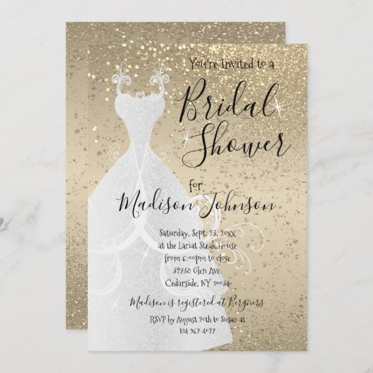 Mooi Vrijgezellenfeest - Goud Kaart (Voorkant / Achterkant)