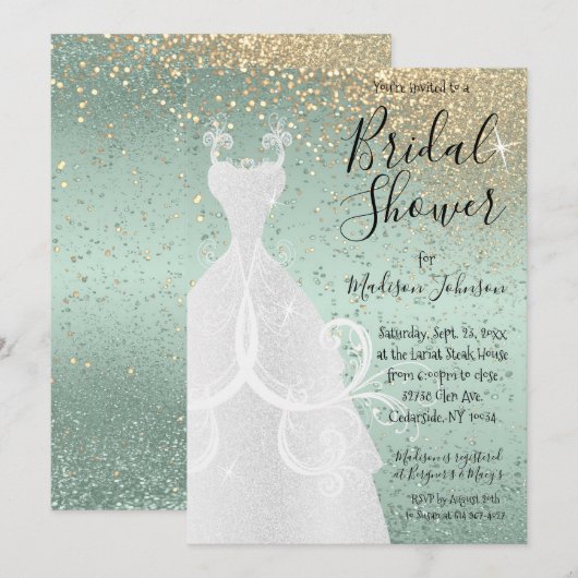 Mooi Vrijgezellenfeest - Mint Green Kaart (Voorkant / Achterkant)