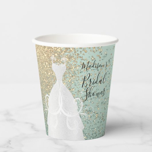 Mooi Vrijgezellenfeest - Mint Green Papieren Bekers (Voorkant)