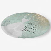 Mooi Vrijgezellenfeest - Mint Green Papieren Bordje (Gekanteld)