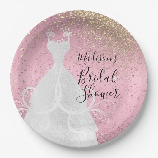 Mooi Vrijgezellenfeest - PInk-Borden Papieren Bordje (Voorkant)