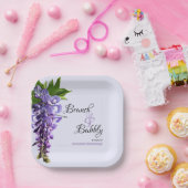Mooi Vrijgezellenfeest van Wisteria Brunch Papieren Bordje (Feest)