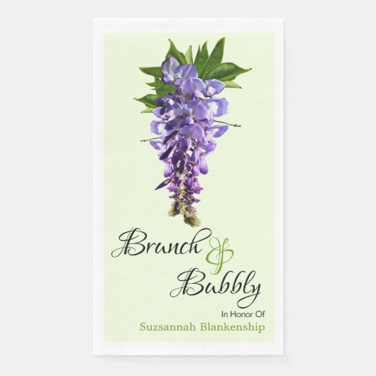 Mooi Vrijgezellenfeest van Wisteria Brunch Servet (Voorkant)