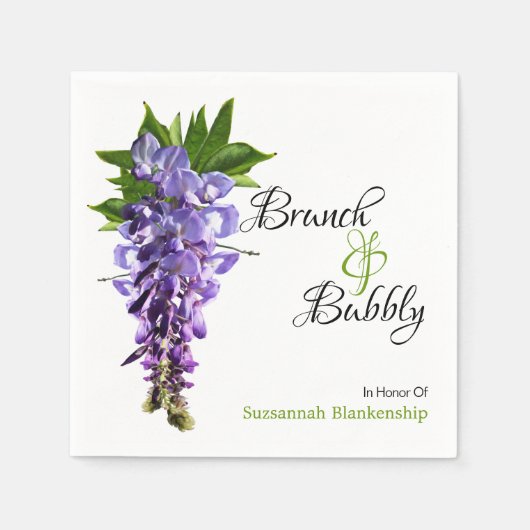 Mooi Vrijgezellenfeest van Wisteria Brunch Servet (Voorkant)