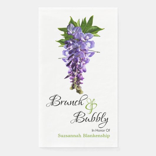 Mooi Vrijgezellenfeest van Wisteria Brunch Servet (Voorkant)