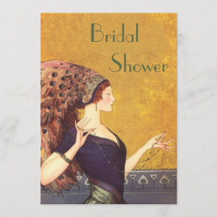 Mooi Vrijgezellenfeest voor kunstdeco Peacock Flap Kaart