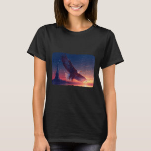 Mooi Vrijheidsbeeld met adelaar voor volwassenen e T-shirt