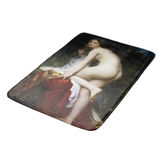 Mooi Vrouw Bather (door Bouguereau) Badmat (Gekanteld)