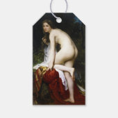 Mooi Vrouw Bather (door Bouguereau) Cadeaulabel (Voorkant)