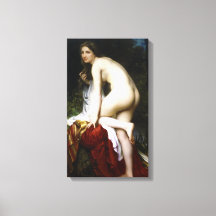 Mooi Vrouw Bather (door Bouguereau)