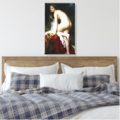 Mooi Vrouw Bather (door Bouguereau) Canvas Afdruk (Insitu (Slaapkamer))